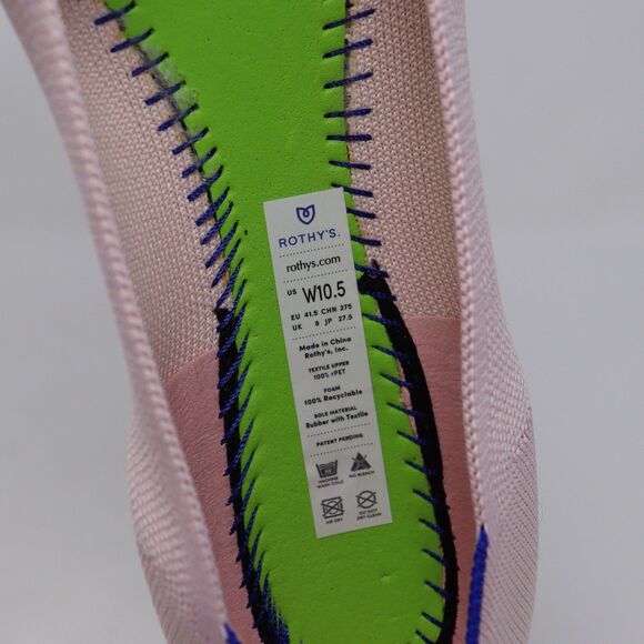 Rothy’s The Pointed Toe Ballet Flats Shoes Women's Size 10.5 Blush Pink - Picture 5 of 5